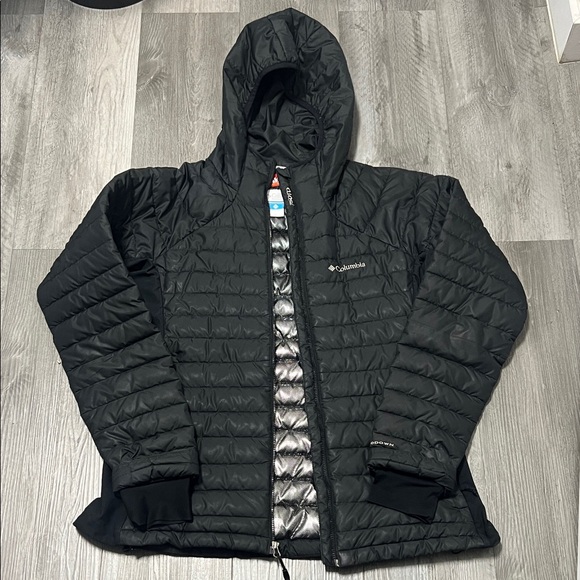 Columbia Jackets & Blazers - Columbia Omni- Heat Turbodown Quilted Black Hooded Jacket/ size L
